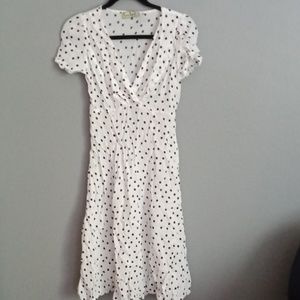 Black/white polka dot dress